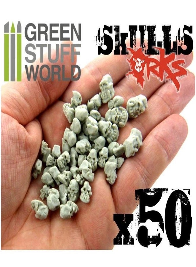 Green Stuff World for Models and Miniatures 21 Resin Ork Skulls 1387 - Image 3